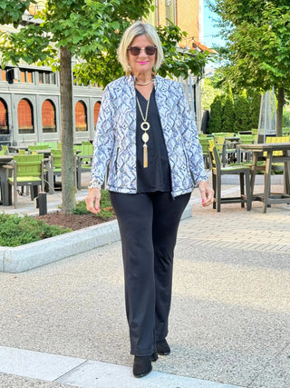 LULU-B WINTER WHITE FULL ZIPPER JACKET LULU-B