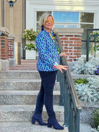 Lulu B Seaport Geo Full Zipper Jacket LULU-B