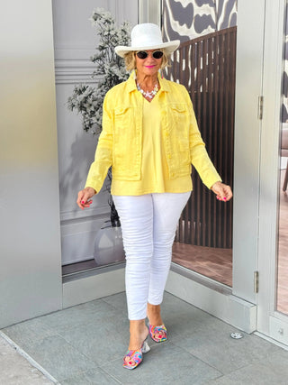 KEY WEST LINEN YELLOW JACKET LULU-B