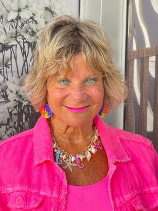 TROPICAL BEACH STARFISH PINK NECKLACE CATHYS RESORTWEAR