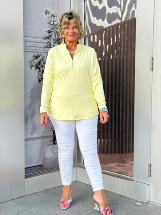 LULU-B SUNSHINE YELLOW HALF ZIPPER LULU-B
