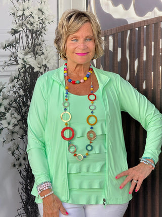 LULU-B SOFT MINT FULL ZIPER JACKET LULU-B