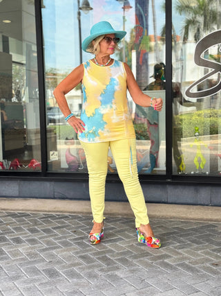 Ethyl Allure Ruched Tank Top - Moonlight ETHYL JEANS