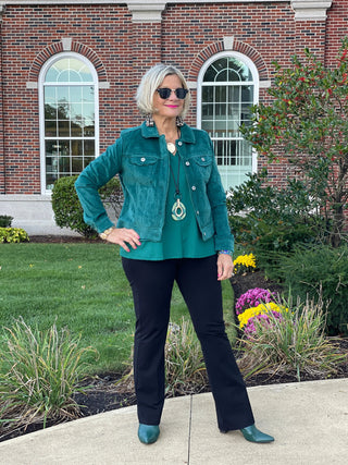 LULU-B EMERALD  VELOUR JACKET LULU-B