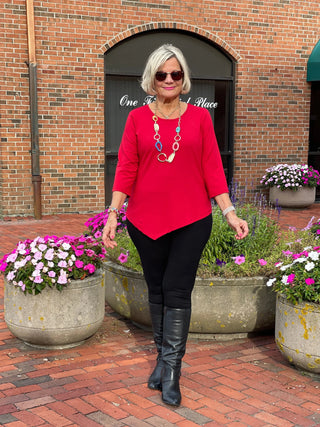 LULU-CRIMSON ASYMMETRIC TOP LULU-B