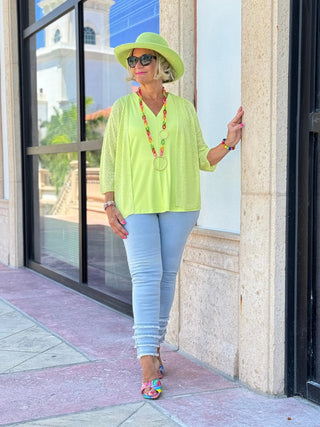 LULU-B LIGHT DENIM SOUTH BEACH ANKLE PANT LULU-B