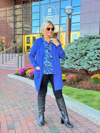 LULU-B SAPPHIRE CASHMERE CARDIGAN LULU-B