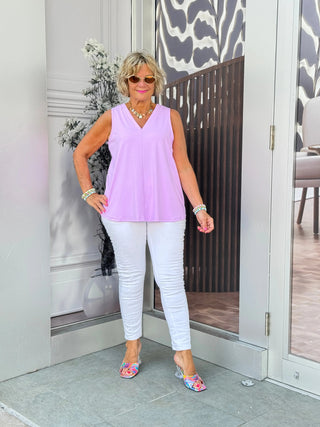 LILAC TAILORED V NECK LULU-B