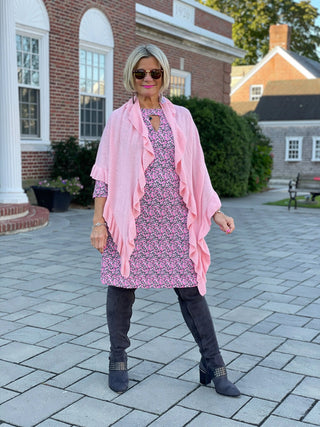 AUBREY PINK KEYHOLE DRESS LULU-B