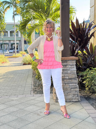 PEYTON  CREAM SHRUG LULU-B
