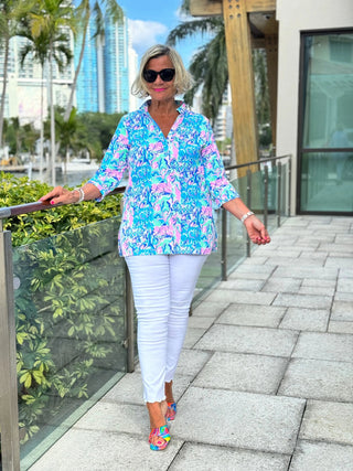 SPLASH OF PINK  TUNIC LULU-B