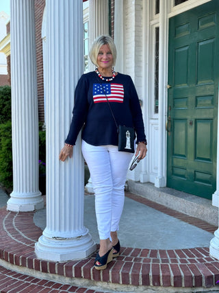 LULU-B NAVY FLAG SWEATER LULU-B
