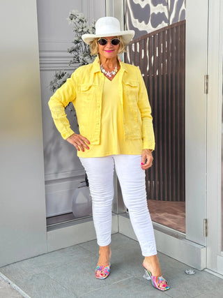 KEY WEST LINEN YELLOW JACKET LULU-B