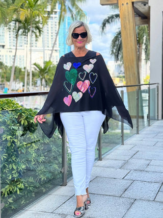 SWAROVSKI CRYSTAL BLACK HEART TOP KOKOMO