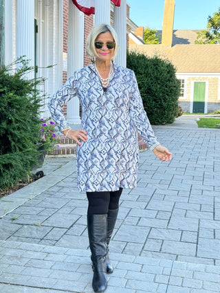 LULU-B WINTER WHIT HALF E ZIPPER DRESS LULU-B