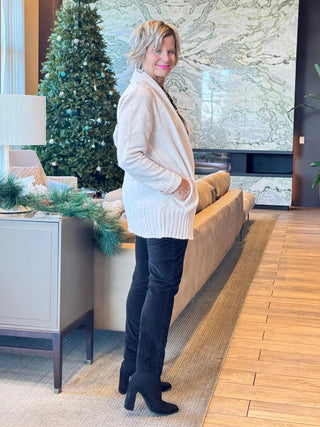 LULU-B BLUSH CHENILLE CARDIGAN LULU-B