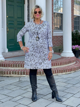 ELEGANT EXPRESSIONS SLEEVE DRESS LULU-B
