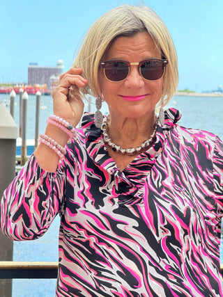 LULU-B PINK SIZZLE RUFFLE TOP LULU-B