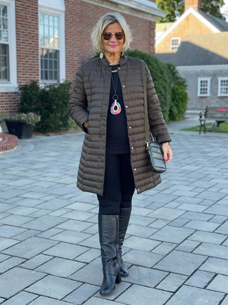 OLIVE LONG PUFFER JACKET LULU-B