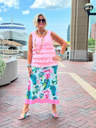 TROPICAL TULIP SKIRT CATHYS RESORTWEAR