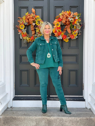 LULU-B EMERALD  VELOUR JACKET LULU-B