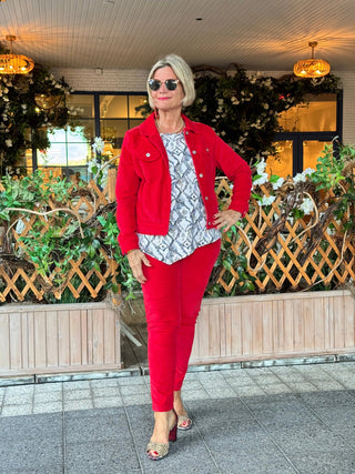 LULU-B RED VELOUR JACKET LULU-B