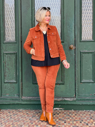 LULU-B COPPER VELOUR PANTS LULU-B