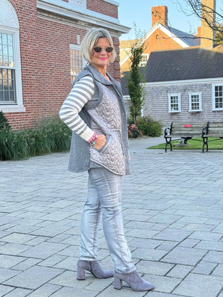 Women's Button Front Quilted Vest Cathys Place