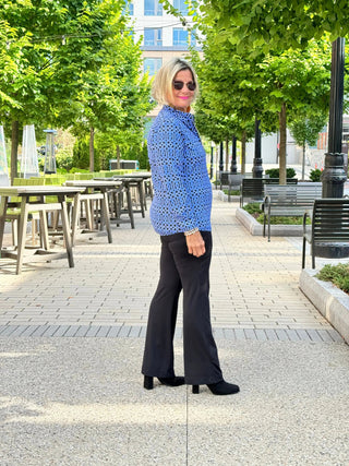 LULU-B SHADES OF BLUE HALF ZIPPER LULU-B