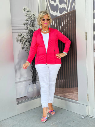 LULU-B NEW CORAL FULL ZIPPER JACKET LULU-B