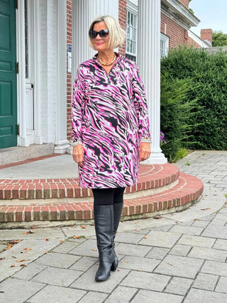 LULU-B SIZZLE PINK ZIPPER DRESS LULU-B