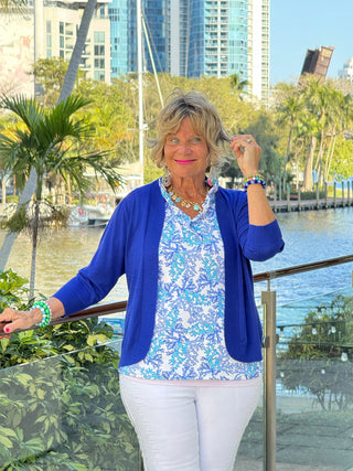 LULU B CORAL BREEZE SLEEVELESS RUFFLE TOP LULU-B