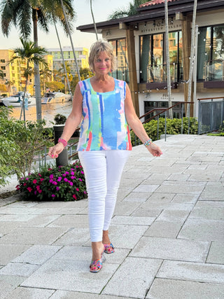 ETHYL  OCEAN SPLASH TANK ETHYL JEANS