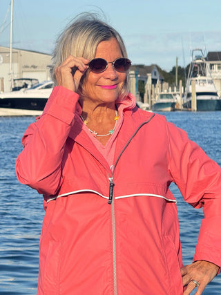 Women's New Englander® Rain Jacket Peach Cathys Place