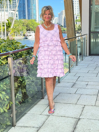 LULU B PINK CHIC CHA CHA DRESS LULU-B