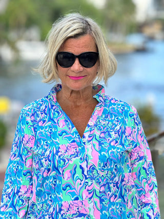 SPLASH OF PINK  TUNIC LULU-B