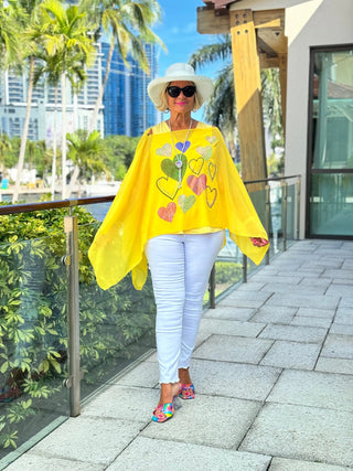 SWAROVSKI CRYSTAL YELLOW  HEART TOP KOKOMO