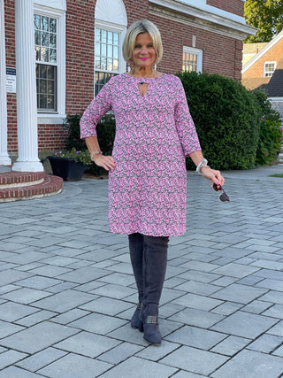 AUBREY PINK KEYHOLE DRESS LULU-B