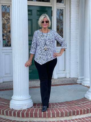 ELEGANT EXPRESSIONS ASYMMETRIC TOP LULU-B