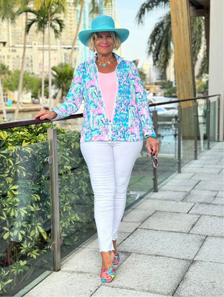 SPLASH OF PINK  FULL ZIPPER LULU-B