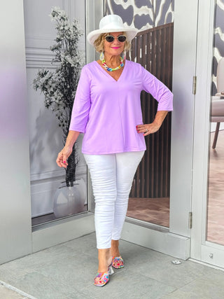 TAILORED V LILAC SLEEVE LULU-B