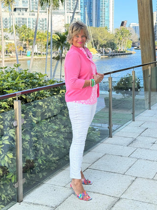 LULU B TROPIC PETALS SLEEVELESS RUFFLE TOP LULU-B