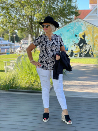 NAUTICAL LANE SHORT SLEEVE LULU-B