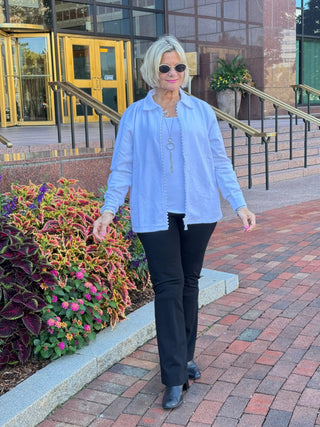 Crystal Zipper Cardigan with Collar White Cathys Place