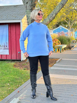 MOCK NECK CLEAR PERI TOP LULU-B