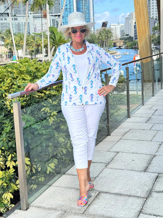 LULU B SHORELINE CHARM FULL ZIPPER JACKET LULU-B