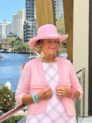 LULU B PINK CHIC MIDI SHIFT MAXI DRESS LULU-B