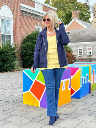 NAVY FULL ZIPPER LULU-B