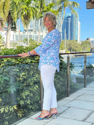 LULU B CORAL BREEZE ASYMMETRIC TOP LULU-B