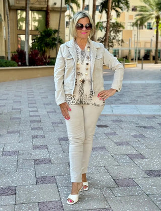 LULU-B STONE VELOUR JACKET LULU-B